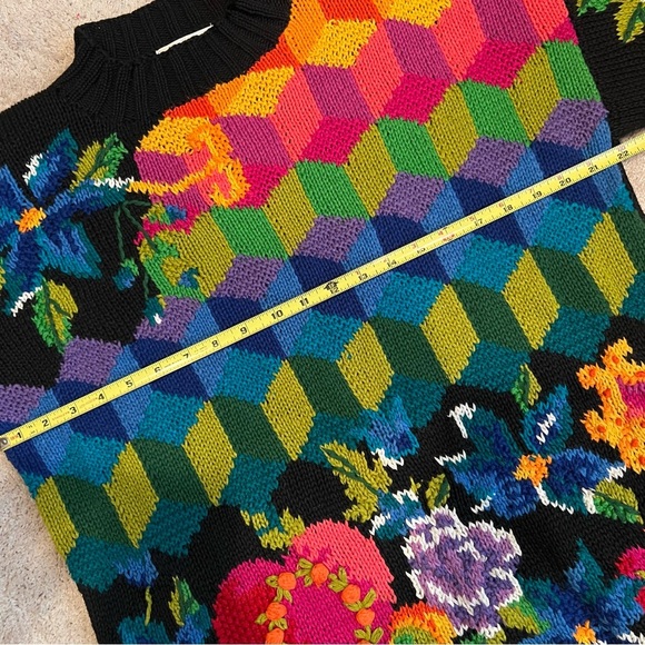 Vintage JENNIFER REED Knitted by Hand EUC Sweater L - Picture 9 of 10